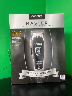 Andis Master Adjustable Blade Clipper - Black & White 95th ANNIVERSARY LE